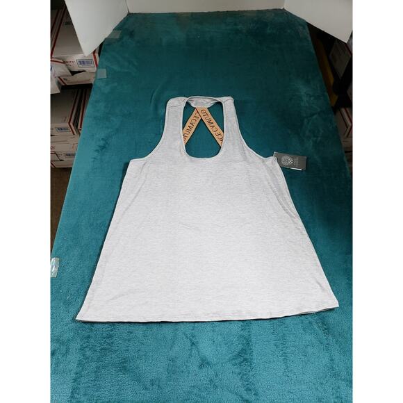 Vince Camuto Tank Top Size Large Womens Gray Lucia Performance Ladies Logo NWT - Picture 1 of 8
